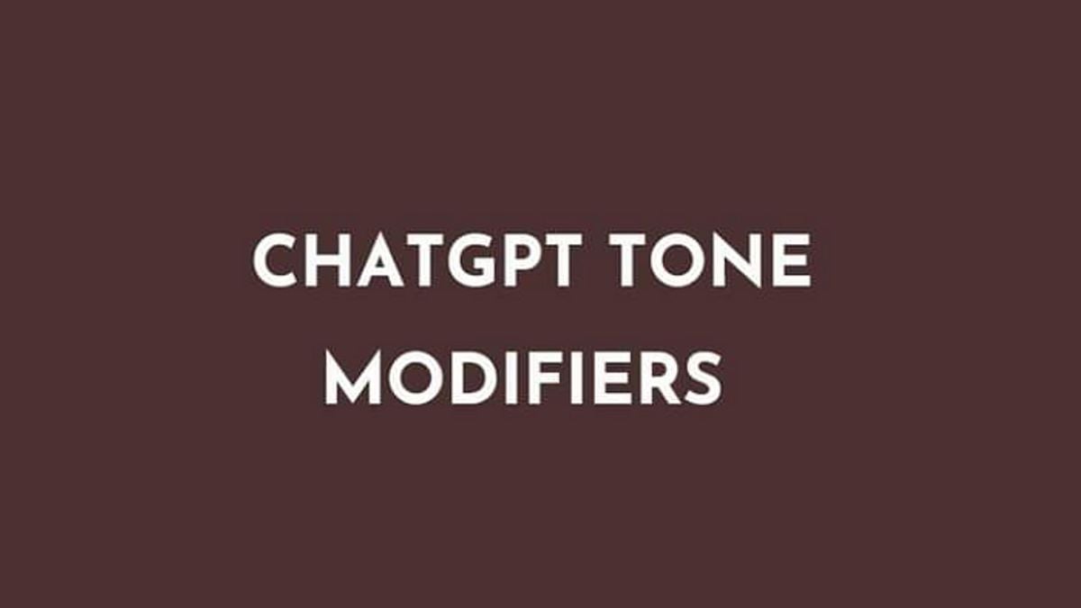 ChatGPT tone modifiers