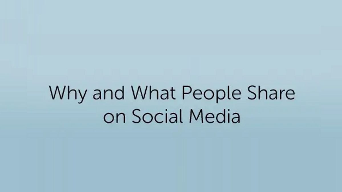 Why People Share on Social Media infographic